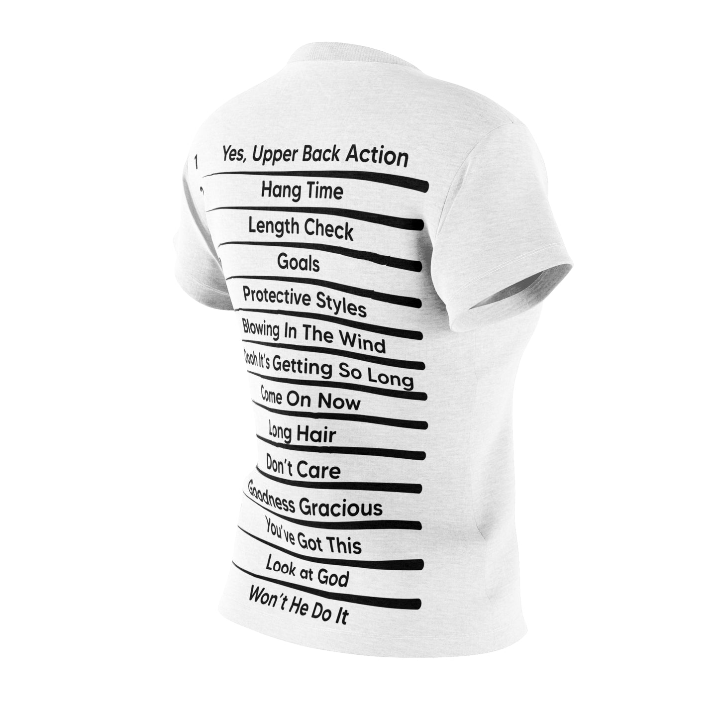 Length Check T-Shirt with Length Check Back