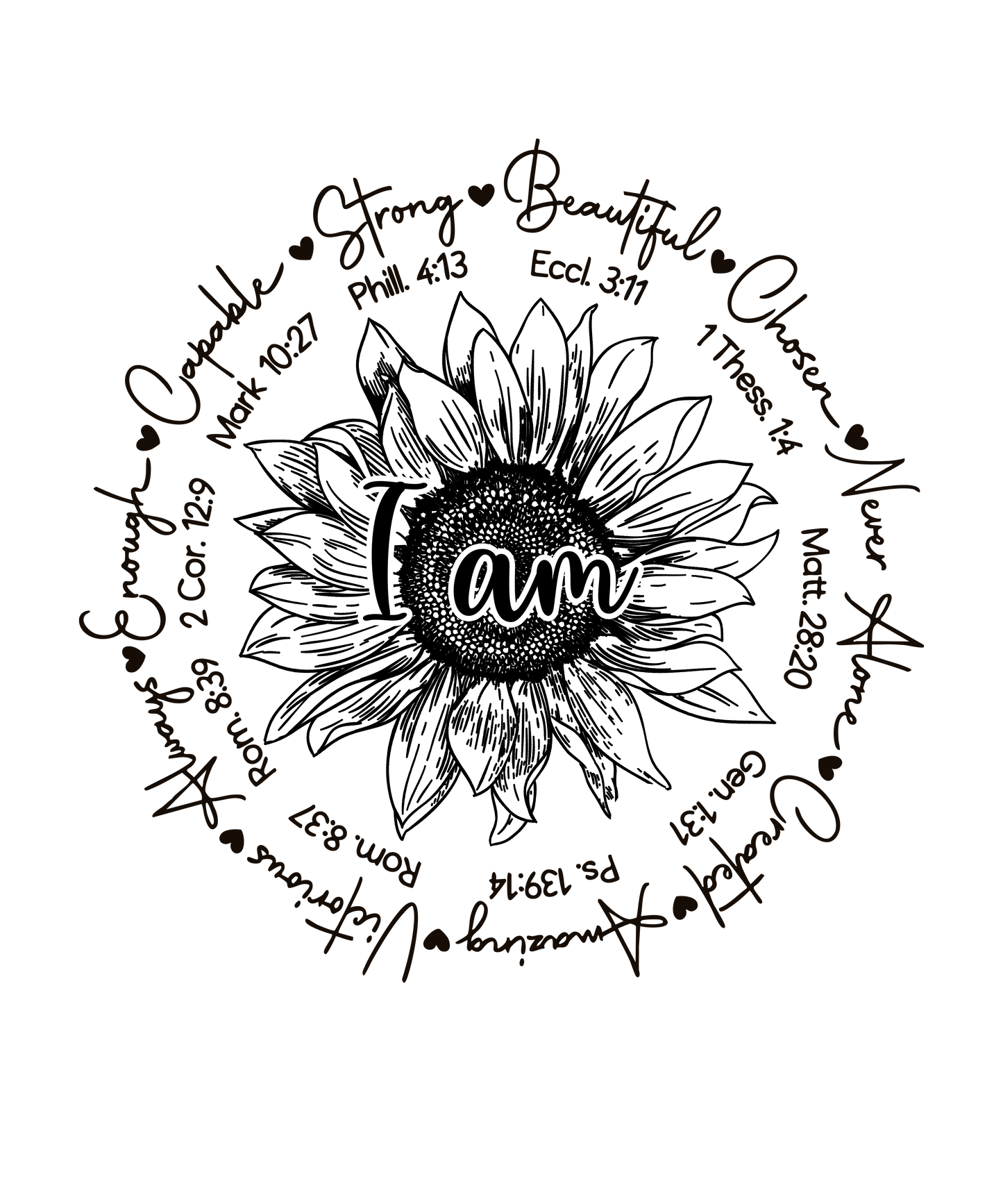 I AM – Scripture-Inspired T-Shirt with Length Check Back