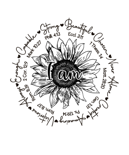 I AM – Scripture-Inspired T-Shirt with Length Check Back